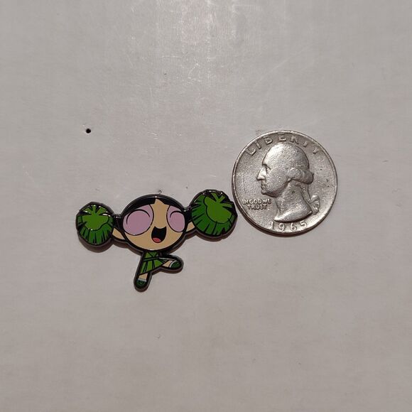 The Powerpuff Girls Cheerleader Buttercup Enamel Pin Official Cartoon Badge - Picture 2 of 4